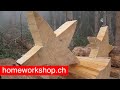 Stern aus Baumstamm / Star made of a tree trunk