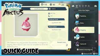 Where To Catch Happiny *Cobalt Coastlands* In Pokemon Legends Arceus | Location Quick Guide