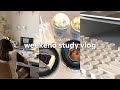 A productive weekend study vlog  cafe hopping night study notetaking timelapse  more