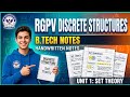 RGPV Discrete Structure Unit 1 Set Theory | Complete Handwritten Notes
