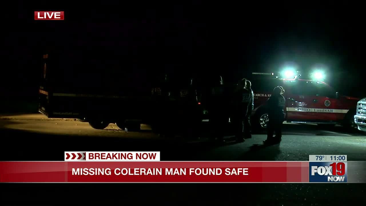 Missing Colerain man found safe after search - YouTube