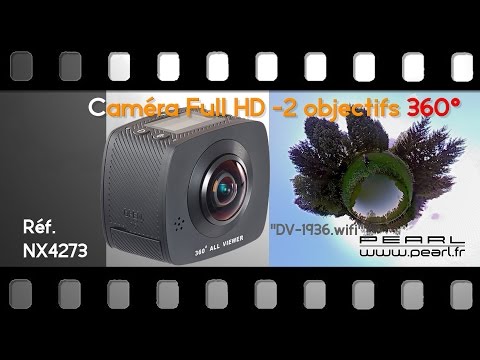 CAMERA 360° FULL HD double objectif - Wifi - [PEARLTV.FR]