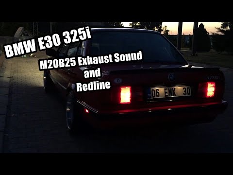Bmw E30 m20b25 egzoz sesi ve kesici (exhaust sound and redline) - 06 EMK 30