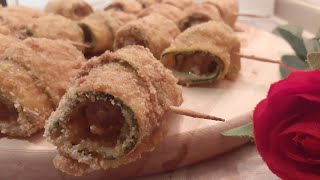 Involtini di zucchine ripieni | جربو الكوسة بطريقة جديدة ولذيذة | Stuffed zucchini rolls recipe