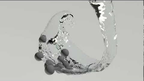 Fluid simulation with dynamics Water in a bowl and balls Realflow 3DS Max Mental Ray - Sergio Gallo