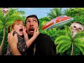 LOST in the JUNGLE!!  messy toy room play pretend with Adley & Dad! wild pets! neighbor won’t wakeup