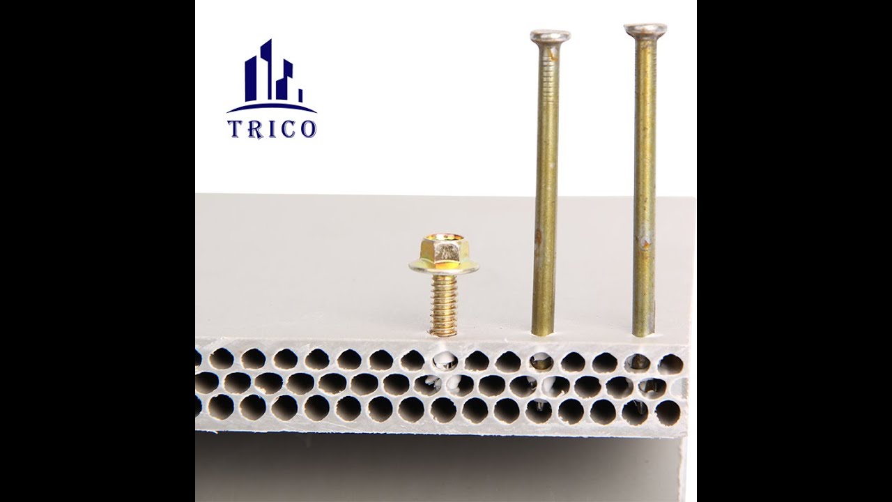 TRICO Hollow Plastic Formwork Board PVC Formwork Shuttering Board