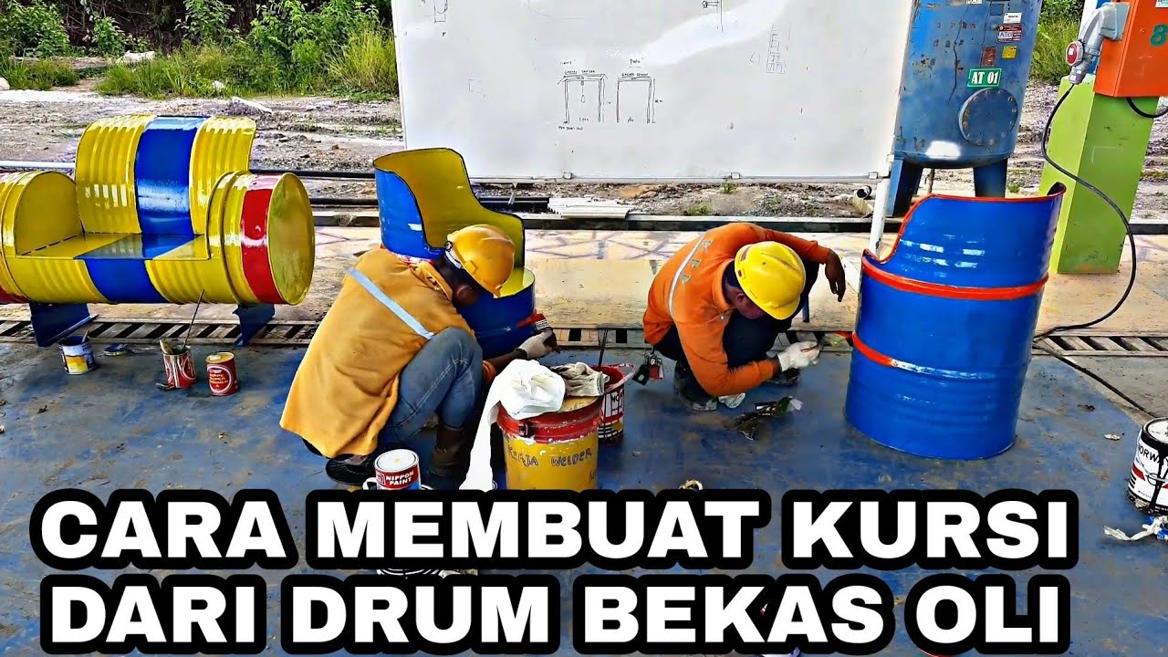  CARA  MEMBUAT  KURSI  DARI  DRUM BEKAS OLI YouTube