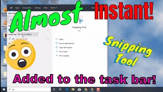Attach the Snipping Tool to your Task Bar in Seconds! Attach the Snipping Tool to your Task Bar in Seconds!