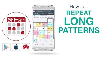 SHIFTER CALENDAR APP - How to repeat long patterns 📅