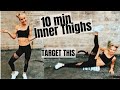 INNER THIGH 10 MINUTE WORKOUT no equipment at home. Lose thigh fat, get skinny legs quick