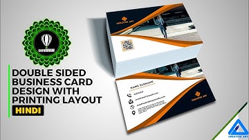 Corel Draw | Business Card Double sided With Printing Layout | Hindi