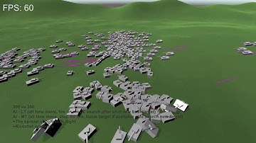 unity3d project_battle #2 300vs300 ai lt ai mt spread of bullets ricochet projectile