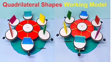 quadrilateral shapes working model - diy - simple - maths working model - maths tlm | craftpiller