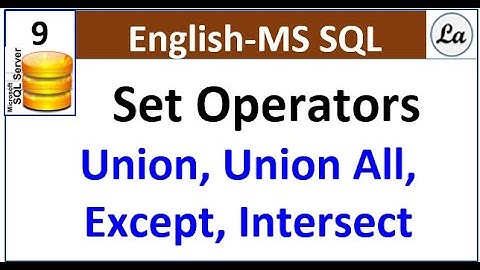 Sql Set Operators | Set Operators in sql