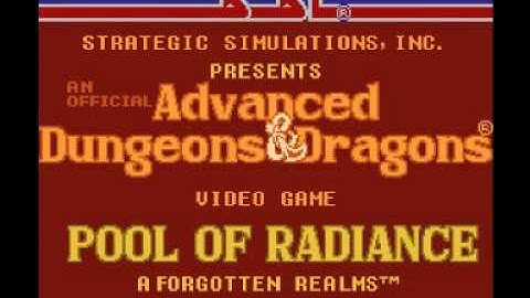 Advanced Dungeons & Dragons - Pool of Radiance (NES) Music - Valjevo Castle