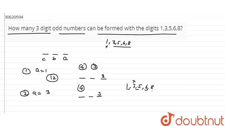 How many 3 digit odd numbers can be formed with the digits 1,3,5,6,8?