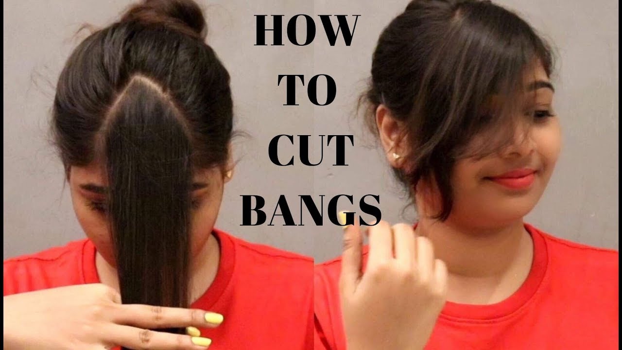 How To Cut Your Bangs At Home In Telugu | Cut Your Own Side Swept Bangs