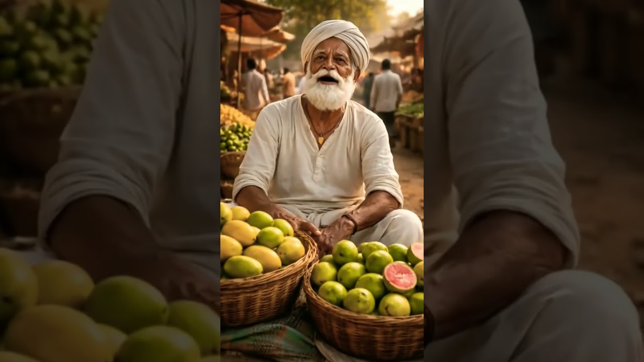 old farmer harvesting his fruit 