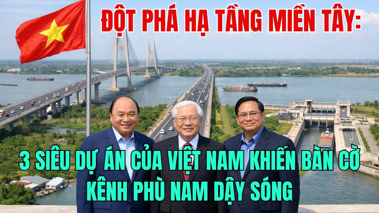 Đột Phá Hạ Tầng Miền Tây: 3 Siêu Dự Án Của Việt Nam Khiến Bàn Cờ Kênh Phù Nam Dậy Sóng