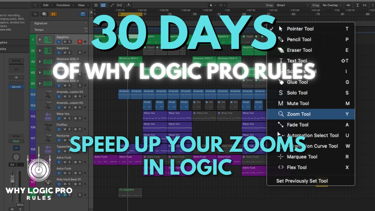 Use These 2 Keys to Speed Up Your Zooms in Logic Pro - YouTube
