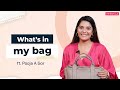 Whats in my bag with pooja gor  bag essentials  fashion guns and gulaabs pinkvilla
