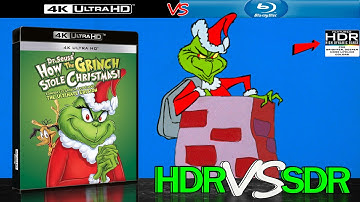 How the Grinch Stole Christmas 1966 HDR ANALYSIS 4K Blu Ray vs 1080p BD SDR 100nits #TRUE_DIFFERENCE