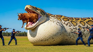 Heroic Rescue Team Save Poor Cow From Ferocious Giant Python’s Attack