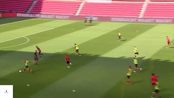 Quick football(soccer) transition play