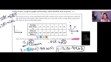 📚 NYS Algebra 1 Regents | Question 31 | Linear Regression 📚