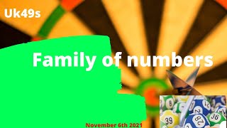 Uk49s family of numbers strategy Nov 6 2021 Uk49s family of numbers strategy Nov 6 2021