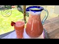 Agua De Fresa Y  Guayaba No la Dejo De Preparar