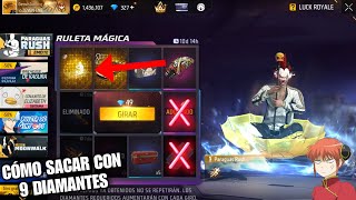 🔥 Cómo sacar la nueva ruleta mágica Emote PARAGUAS RUSH con 9 Diamantes en Free Fire 🥲