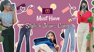 Trendy Jeans & Cargo Haul👖| Starting at Rs 350 😱 | From Meesho & Flipkart 💕#meesho #jeans #flipkart