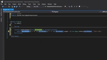 Visual Basic Validation: Validating a Mobile Phone Number