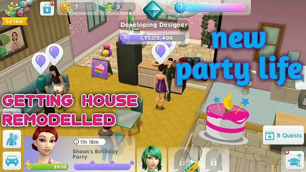 The Sims Mobile Gameplay #4 🎉first home party ever🎉