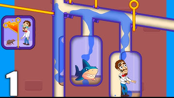 Home Rescue - Pull Pin Puzzle - Gameplay Walkthrough Part 1 All Levels (Android & iOS)