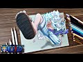 Speed drawing luffy gear 5 in 3d  one piece mang 