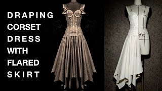 Draping corset dress