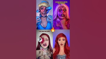 disney makeup😈🔥 challenge 🔥.. #makeup #disneymakeup #shorts #disney