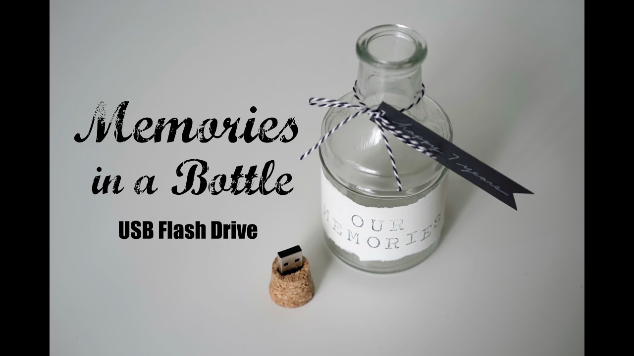 diy memories in a bottle cork usb flash drive anniversary gift