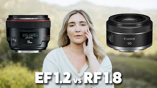 CANON 50mm RF 1.8 vs EF 1.2 | Photoshoot BTS + Example Images
