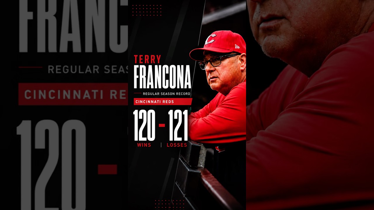 Cincinnati Reds Fall To Below .500 with Terry Francona as Manager