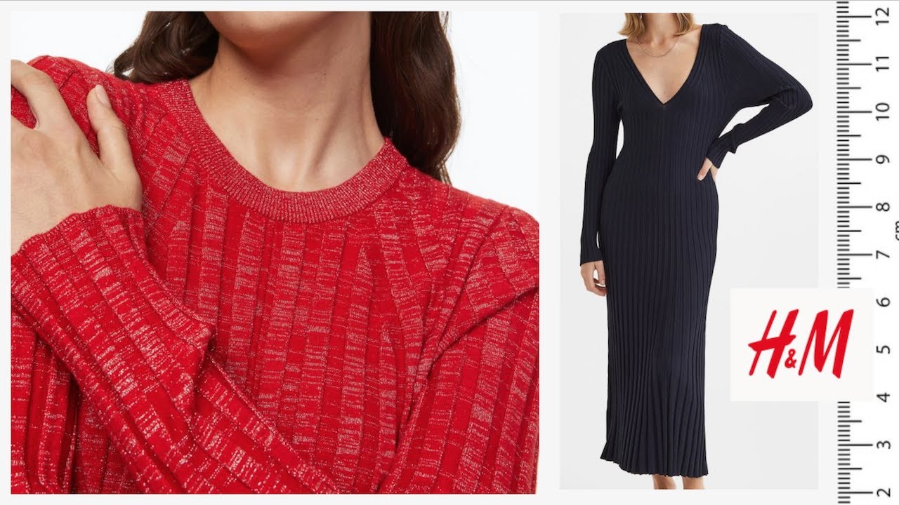 H&M knitted dresses TRYON HAUL YouTube