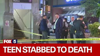 Teen girl stabbed to death outside NYC subway station