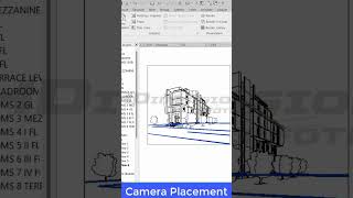 How to place a camera for stunning exterior renderings in Revit Tutorial #tutorial #shorts