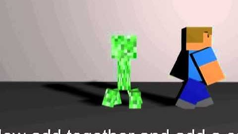 3DS Max|Creeper Chasing Steve
