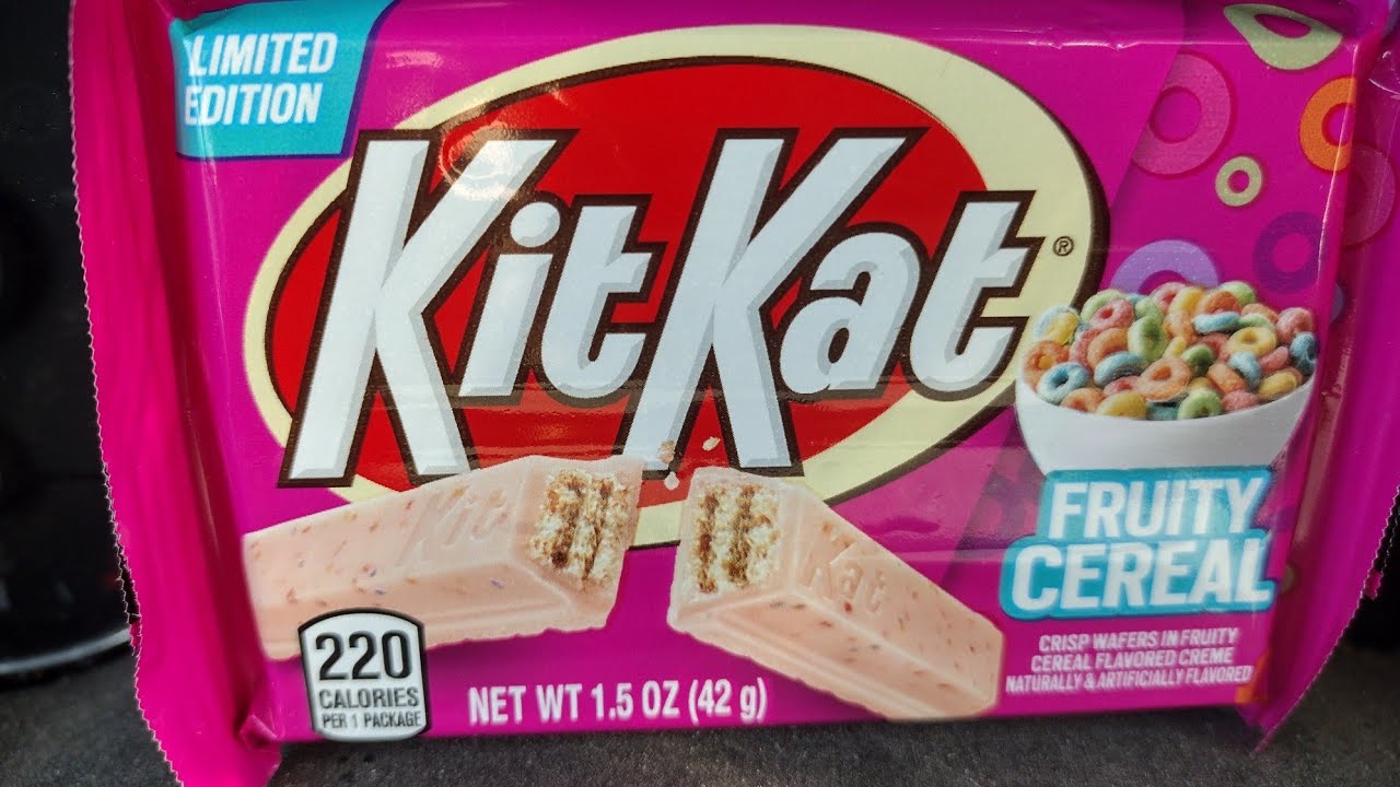 Limited Edition Fruity Cereal Kit Kat by The Hersey Company Food / Drink Review YouTube