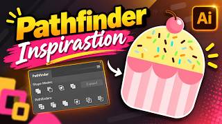 Pathfinder Inspiration in Adobe Illustrator | Creative Vector Design Timelapse