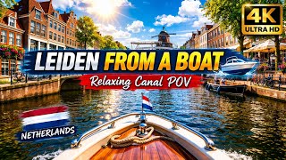 Leiden Canal Boat Tour 4k   Relaxing Pov Walking Tour In Leiden Netherlands  2026